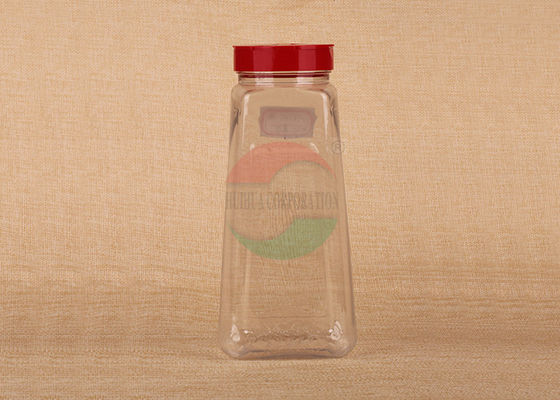 O plástico reciclável personalizado da especiaria dos frascos do animal de estimação do espaço livre do ANIMAL DE ESTIMAÇÃO do tamanho pode com tampão de parafuso