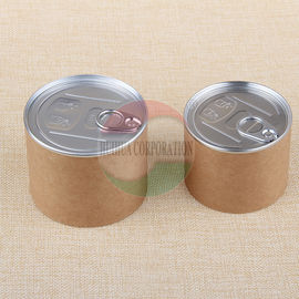 Customised Size Aluminum Pull Tab Ring Kraft Paper Tube For Nuts Packaging