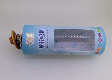 as latas do papel do diâmetro de 83mm que empacotam com a janela clara do PVC para a garrafa de alimentação/costume imprimiram os tubos de papel