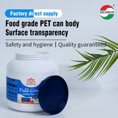 Wholesale 4000ml High Volume PET Plastic Jar Container with Screw Cap for Health Supplements and Milk Powder