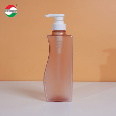 Frascos PET transparentes para shampoo e gel de banho, 500ml, garrafa plástica com tampa de bomba de pressão, serviço personalizado disponível
