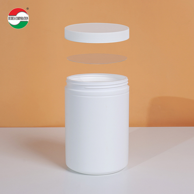 1750ML HDPE Bottle Screw Lip Eco-Friendly Material Food Grade Body Printing Plastic Cylinder HMD1750-130