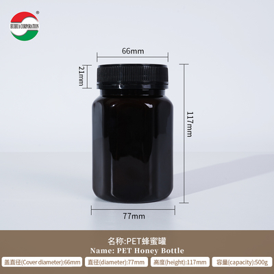 Custom Clear PET Bottle with Screw Lid for Food Grade Packaging