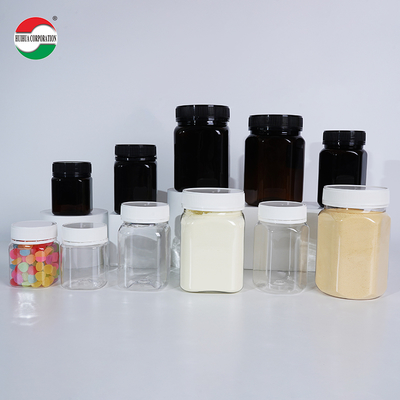 Custom Clear PET Bottle with Screw Lid for Food Grade Packaging