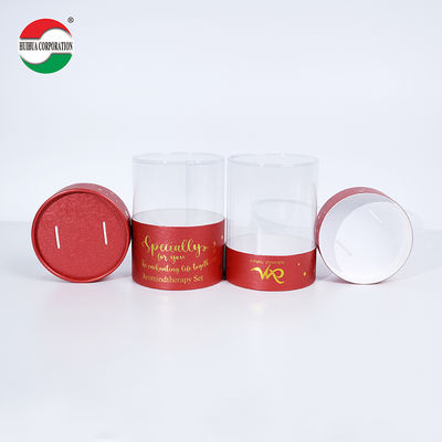 Custom Transparent Paper Tube Packaging with PVC Window for Cosmetics