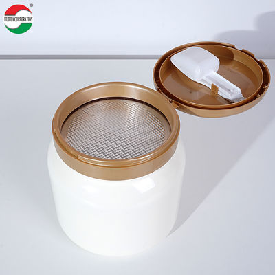 IML In Mould Label 1000ml 1100ml 2000ml 2200ml 2300ml 2600ml 4000ml White Plastic Can PET Jar with Aluminum Easy Open Lids Aluminum Gasket Screw Top Plastic Packaging for Milk Powder