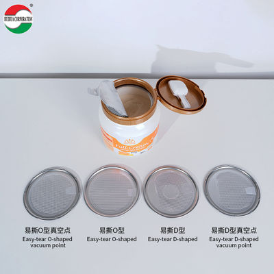 IML In Mould Label 1000ml 1100ml 2000ml 2200ml 2300ml 2600ml 4000ml White Plastic Can PET Jar with Aluminum Easy Open Lids Aluminum Gasket Screw Top Plastic Packaging for Milk Powder