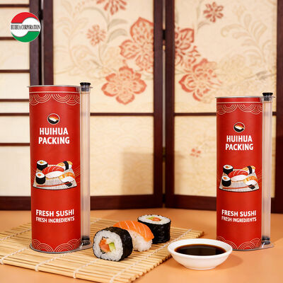Bio-degradable and Recyclable Sushi Push Tube with Customized Logo for Food Grade Pushup Paper Tube Packaging