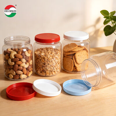 2000 ml 2200 ml 2625 ml frasco de doces de boca larga recipiente de armazenamento de plástico PET embalagem com tampa de parafuso