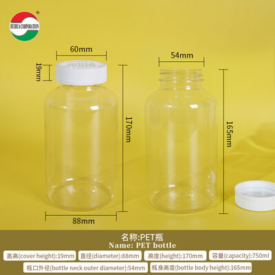 Food Grade HDPE Medicine Pill Tablet Capsule Packaging Plastic Bottles With Screw Cap