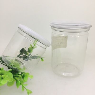 Containers de cilindros de plástico transparente de alumínio