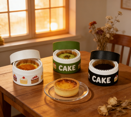 Eco-friendly Custom High Temperature Paper Tube for Baking Cake Dessert Food Grade Paper Cylinder Canister Packaging