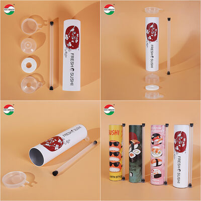 Eco-Friendly Customize Sushi Paper Tube Push Pop Sushi Packaging for Takeout Meals