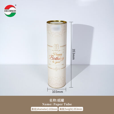 Embalagens de tubos de papel kraft ecológicos para bebidas alcoólicas Ideal para encomendas a granel