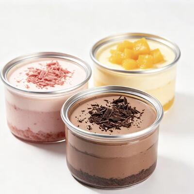 Caixa de embalagem de bolo de plástico redondo e transparente com tampa para tiramisú de sobremesa e tela de bolo de mousse