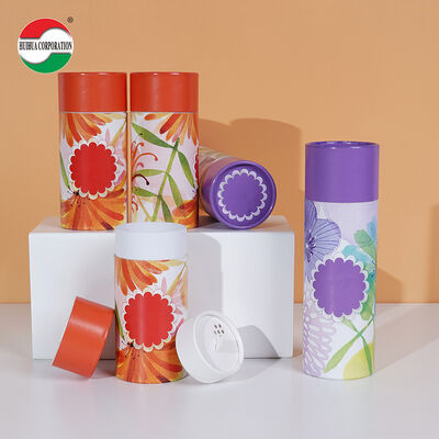 Tubos de papel reciclável para agitação de pó com tampa de filtro