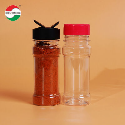 Garrafas de plástico PET Recipientes de especiarias e temperos, frascos de pó, sal, pimenta, frascos para batedores, embalagens