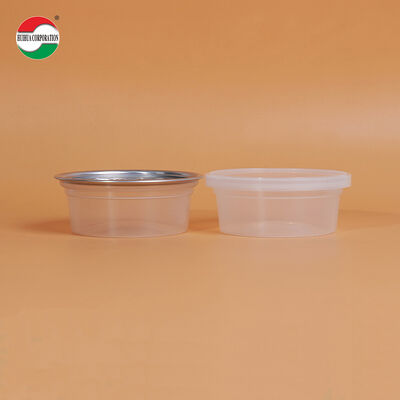 Tigela Cilindro Jarra de Plástico PP Transparente de Grau Alimentício Resistente a Altas Temperaturas com Tampas de Fácil Abertura para Salada Pirulitos Alimentos Enlatados