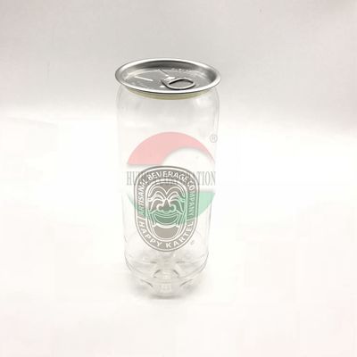 latas de bebida 500ml transparentes, tampas plásticas da lata de soda do ANIMAL DE ESTIMAÇÃO do produto comestível