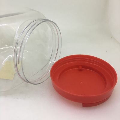 Guangzhou Factory 100ml 200ml 300ml 400ml 500ml 600ml 700ml 800ml 900ml 1000ml Empty Food Grade Clear Cooking Candy Cans PET Plastic Jars With Lids