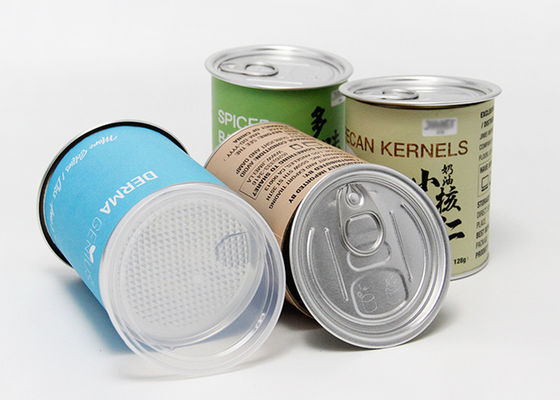 73mm Diameter Round Kraft Paper Composite Cans for Food Packaging Nuts