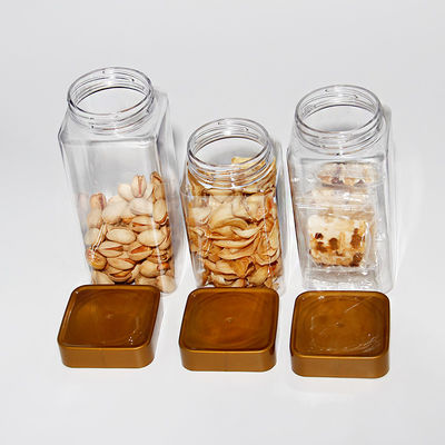 Transparent Food Plastic Cans Wholesale PET Food Jars Transparent Wide Mouth Plastic Bottle Plastic Spice Jar