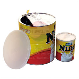 Empty Tin Plate Cans for seafood , tamato / olive powder packing canister