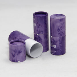 O tubo de papel roxo de Pantone enlata a laminação de empacotamento do brilho para o empacotamento do batom